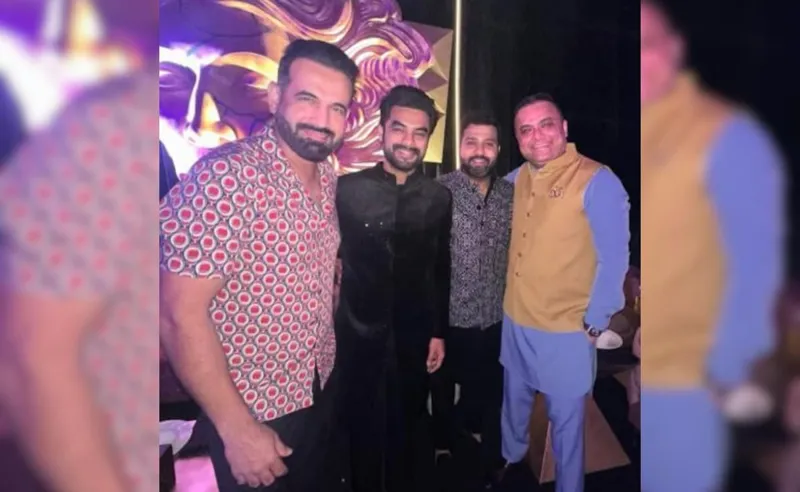 Tovino Thomas with Dhoni & Rohit at Wedding