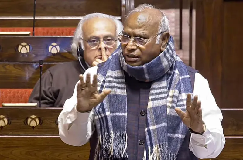 Kharge’s Angry Outburst at BJP MP in Rajya Sabha