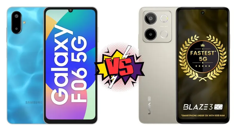 Samsung F06 5G vs Lava Blaze 3 5G: Budget Battle