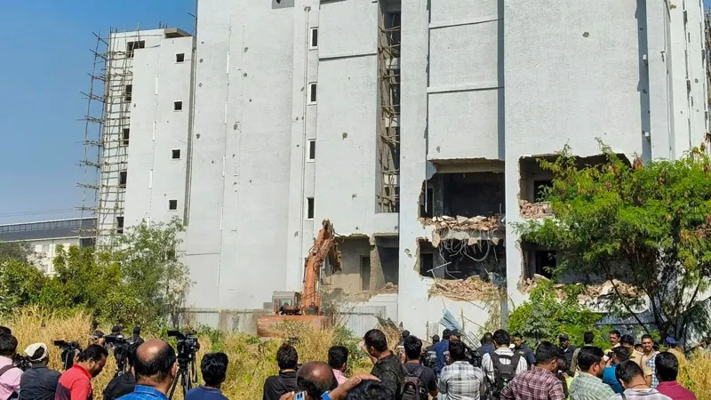 Hyderabad Demolishes Seven-Story Illegal Building, Underscores Safety Concerns